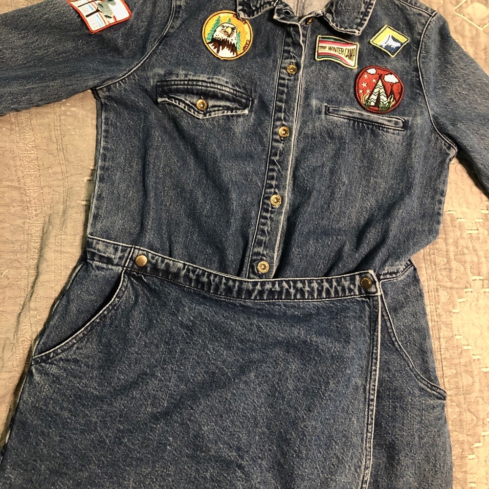 RARE Zara Trafaluc Outdoors Camping Denim Jumpsuit